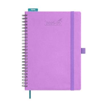 Imagem de BEZEND Agenda 2025-2026 semanal e mensal, calendário acadêmico de 14,7 cm x 21,6 cm (25 de julho a 26 de dezembro) Consulta diária vertical com horário de hora em hora e aba mensal, espiral, capa