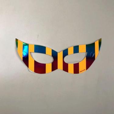 Imagem de Mascara Papel C/ 12 - Festas e Fantasias, Laranja