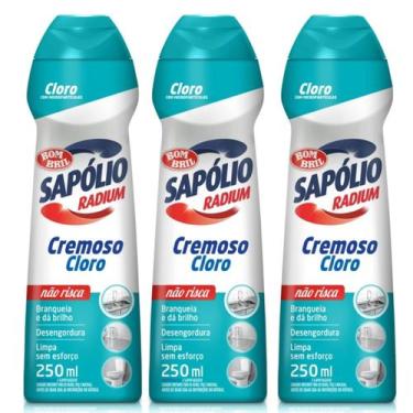 Imagem de KIT 3 Sapólio Radium Cremoso Bombril Com Cloro Ativo