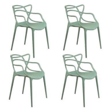 Imagem de Kit 4 Cadeiras Alegra Polipropileno Mesa Jantar Cozinha Varanda Jardim
