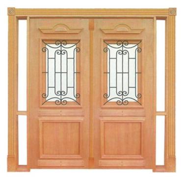 Imagem de Portal Entrada Maciça Pivotante 010 - Madeira, Medida Final de 2,15 m 