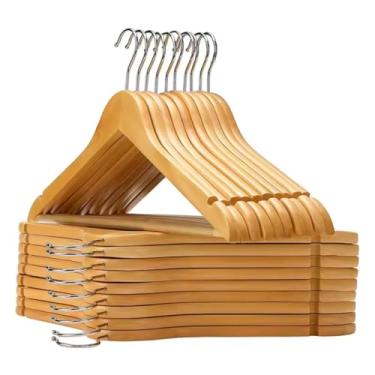 Imagem de Cabide Madeira variações Preto ou Marfim (20, Marfim)