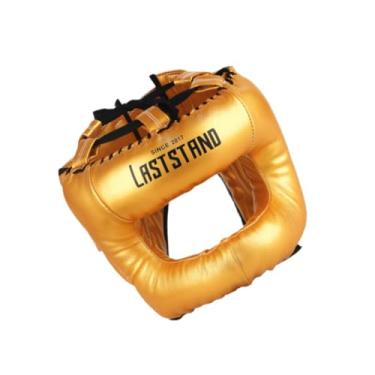 Imagem de menolana Proteção para a cabeça de boxe, capacete leve e macio para proteção facial, equipamento de para treino de Taekwondo e Muay Thai, Ouro