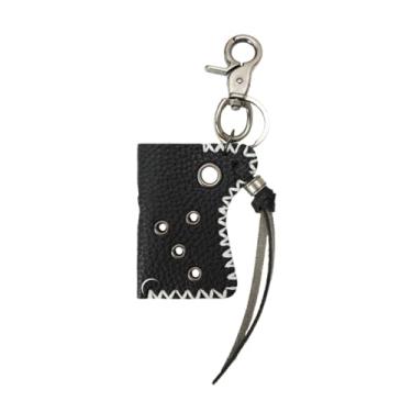 Imagem de MERIGLARE Capa protetora de couro PU para isqueiro, acessórios de moda, práticos, design vintage, bolsa para isqueiro para pesca, Preto