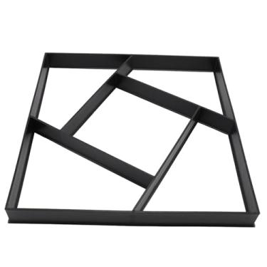 Imagem de ZJchao Fabricante de Caminho de Concreto Reutilizável Fabricante de Caminhada Pisando Pavimentador de Pedra Diy Calçada Mofo para Jardim Pátio de Jardim 15.75x15.75x1.57in