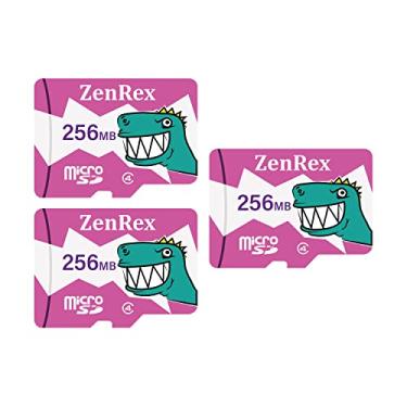 Imagem de ZenRex Pacote de 256 MB de 1, cartão de memória MicroSD C4 de 3 unidades para armazenamento de dados corporativos e transferência de arquivos com adaptador