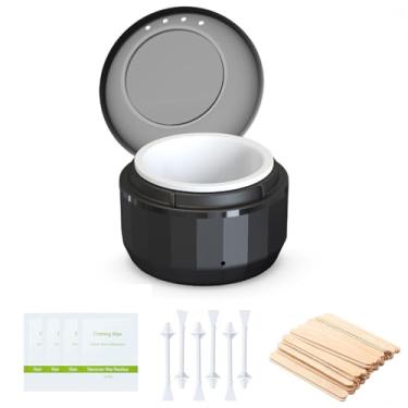 Imagem de Mini Aquecedor De Cera, Kit Pequeno Aquecedor De Cera EléTrico Para Homens, Mulheres, Rosto, Corpo, Sobrancelhas E LáBios, DepilaçãO (Preto)