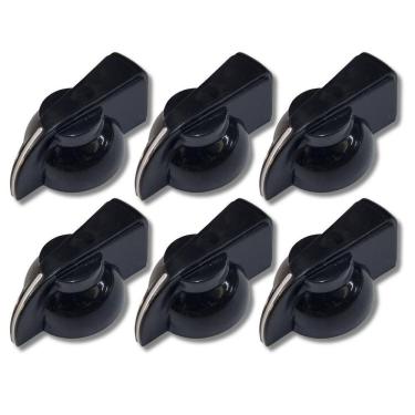 Imagem de Kit 6 Knob Chicken Head Amplificador Pedal Abs Preto