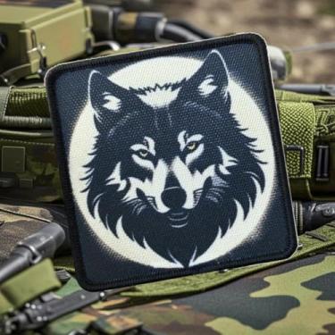 Imagem de Patch de forças especiais, adesivos de gancho e laço de lobo de sobrevivência, aplique de moral militar tático engraçado para mochilas, chapéus de caminhoneiro, lancheiras, coletes, jaquetas