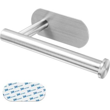 Imagem de Suporte Papel Higienico Aço Inox Adesivo Dupla Face 3m Parede