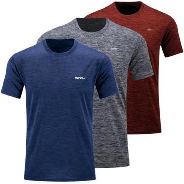 Imagem de Kit 3 Camisetas Masculina Academia Treino Dagg Esportiva Dry, Azul, Ci