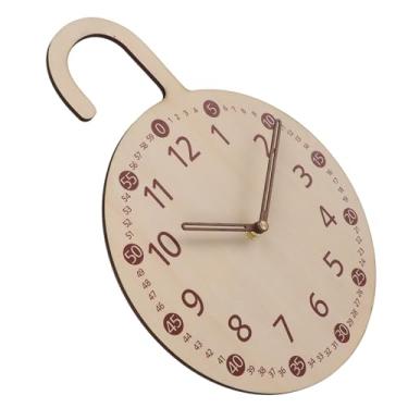 Imagem de aqxreight Relógio de Madeira Minimalista Vintage Relógio de Madeira Basswood Woodwood Farmhouse Decor para e Mais (B-2)