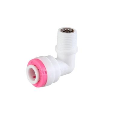 Imagem de Válvula Retorno Conector Cotovelo Mangueira 1/4 Rosca 1/8