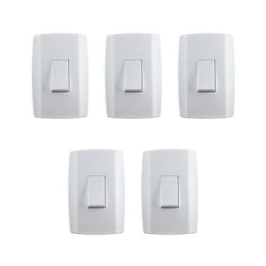 Imagem de Kit 5 Conjuntos Interruptor Slim 10A 250v - Ilumi
