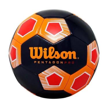 Imagem de Bola De Futebol De Campo Pentagon Pro 5 Wilson - Preta/Laranja