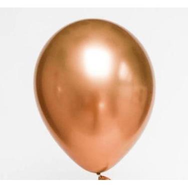 Imagem de BALÃO PLATINO REDONDO - BRONZE - PIC PIC Nº 05 - Pacote com 25 unidade