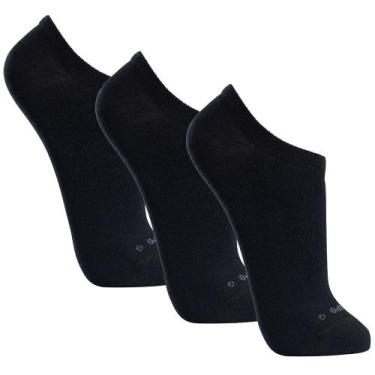 Imagem de kit 3 par meia sapatilha soquete invisivel original lupo, 37/40, Preto