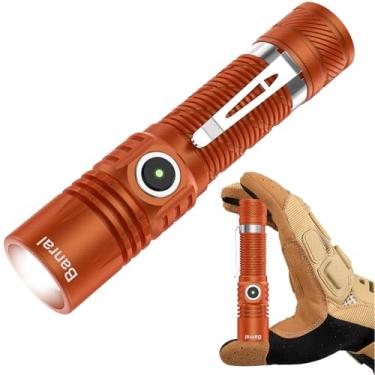 Imagem de Lanternas táticas recarregáveis, mini lanterna LED USB-C pequena de alto lúmens, luz de flash EDC compacta, 4 modos e função de memória, luzes de bolso impermeáveis para casa, acampamento, emergência