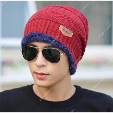 Imagem de Touca Gorro De Lã Masculina Forrada Com Pelúcia Varias Cores - D' Pres