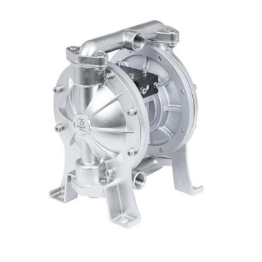 Imagem de TDS DYI SHENG Bomba de diafragma duplo operada a ar, aço inoxidável 3/10.2 cm, diafragma de teflon, 22,45 GPM, para ácido e álcali, fluido corrosivo, uso químico e industrial, bomba de transferência