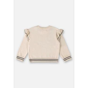 Imagem de Blusão em Tricô Infantil Menina Up Baby, Bege, 6