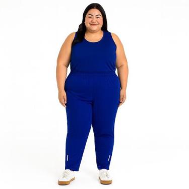 Imagem de Calça Feminina Plus Size Helanca Light  Cós Elástico, Confortável para
