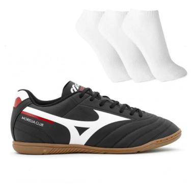 Imagem de Chuteira Futsal Mizuno Morelia Club In Masculina + 3 Pares de Meias, P