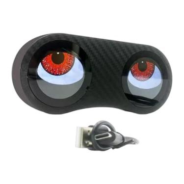 Imagem de YIJU Lanterna traseira de bicicleta LED Olhos expressão inteligente para passeios noturnos Luz traseira de bicicleta Lâmpada de advertência