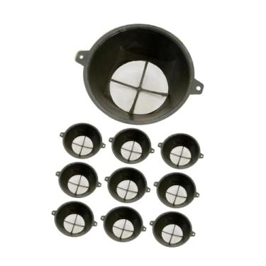 Imagem de KiBcsLic Filtro de tinta de malha industrial, filtro de funil, reutilizável para tintas automotivas, resíduos de alimentos, tintas para artesanato, 10 Peças 10x6cm