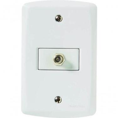 Imagem de Conjunto 4x2 Com 1 Tomada Tv-sat Coaxial Tramontina Lux2 Branco