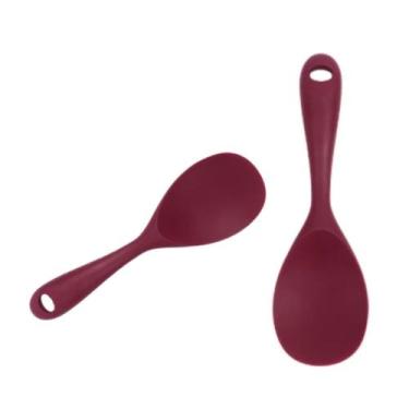 Imagem de Colher de Arroz Molhos em Silicone Premium 22cm Resistente Vai a Lava 