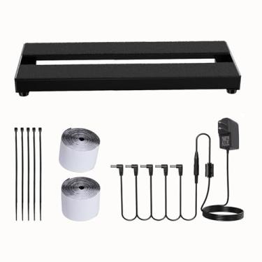 Imagem de SOLUTEK Mini pedaleira de guitarra pequena para 3-5 efeitos | Alumínio estável (Charcoal_Pro, 35,5 cm)