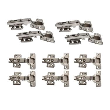 Imagem de Kit 10 Dobradiça Reta Caneco 35Mm Moveis Porta Armário 5 Par