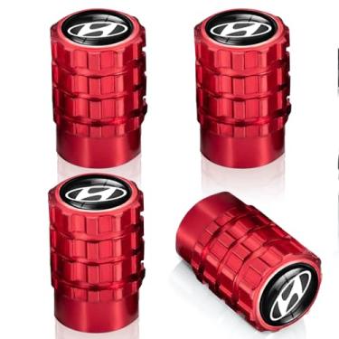 Imagem de 4 peças de tampas de haste de válvula de pneu, peças de pneu de carro, para Hyundai Elantra Sonata Tucson Santa Fe Genesis Equus Azella acessórios de decoração, tampa de haste de liga de alumínio