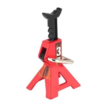 Imagem de Milageto Macaco de chão para carro RC, ferramenta de elevação universal, mini brinquedo simulado de 3 toneladas, decoração para carro de controle remoto 1/10, Vermelho