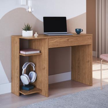 Imagem de Escrivaninha 1 Gaveta Pixel Móveis Castro - Cedro