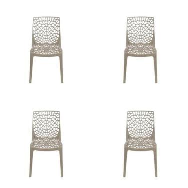 Imagem de Kit com 4 Cadeiras para Sala de Cadeira Gruvyer - OR Design