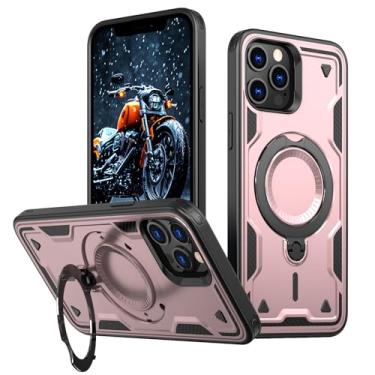 Imagem de SORAKA Capa para iPhone 12 Pro Max com suporte,compatível com MagSafe,Capa iPhone 12 Pro Max com chapa de ferro Capa resistente que absorve choques Proteção contra quedas de nível militar