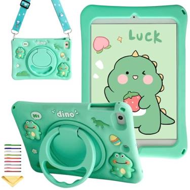 Imagem de Capa infantil para iPad iPad Mini 5 2019 e iPad Mini 4 2015 com alça giratória de 360°/alça de ombro, capa de silicone macio UUcovers com desenho 3D para iPad Mini 5ª/4ª geração 7,9 polegadas