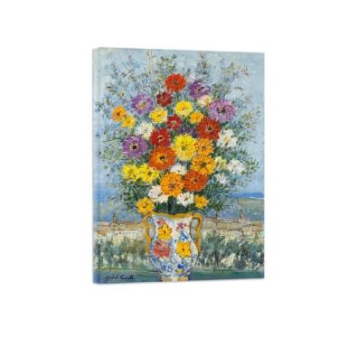 Imagem de Flores Pintura em tela Famosa Pintura Reprodução-Quadros para sala de estar-Paisagem com flores-Pôster pronto para pendurar Tela Embrulhada 50x70cm