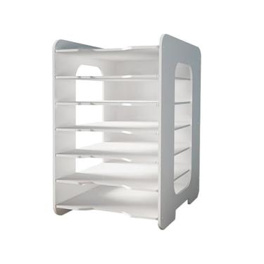 Imagem de Gaveteiro de Mesa 4 Andares com Prateleiras – Ideal para Escritório e Organização de Documentos