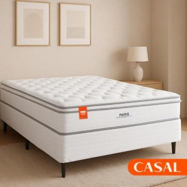 Imagem de Colchão de Casal Paris Europillow Softgel - Inducol, Branco