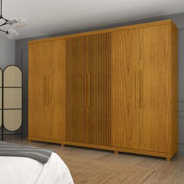 Imagem de Guarda Roupa Casal 6 Portas Absolut New Madeirado Naturale - Gelius - 
