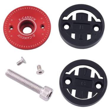 Imagem de harayaa Tampa superior da haste da bicicleta, acessório de montagem de computador, peças de ciclismo de alumínio para R530 R330 R310 R100, Vermelho