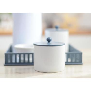 Imagem de Kit Higiene Porcelana Bebê Maternidade K212 Azul Royal Decoração Infan