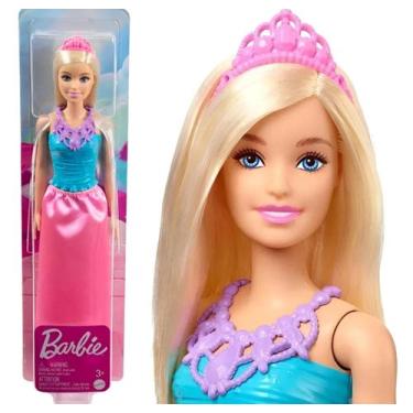 Imagem de Boneca Barbie Dreamtopia Princesas com Acessórios - Mattel, Loira