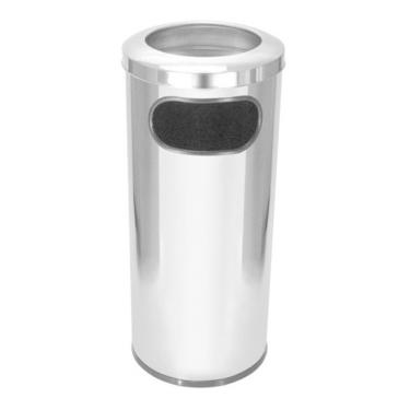 Imagem de Cinzeiro Lixeira Em Aço Inox Com Aro Em Inox 50L