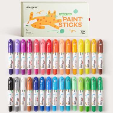 Imagem de Têmpera Paint Sticks Jar Melo 30 cores lavável para crianças de 3 a 5 