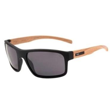Imagem de Óculos Solar Hb Overkill 10100280261001  Fosco Madeira Lente Cinza-Masculino