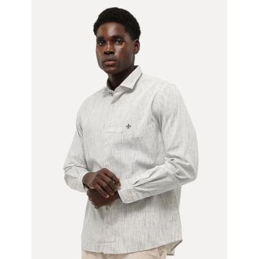 Imagem de Camisa Dudalina Masculina Comfort Fit Listrada Blue Off-White-Masculino